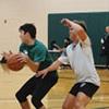 Students playing basketball intramurals